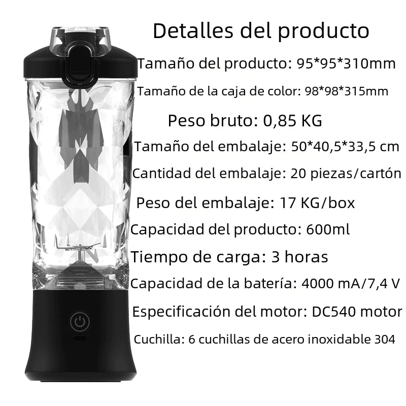 Portable Electric Juice Cup and Blender for Kitchen