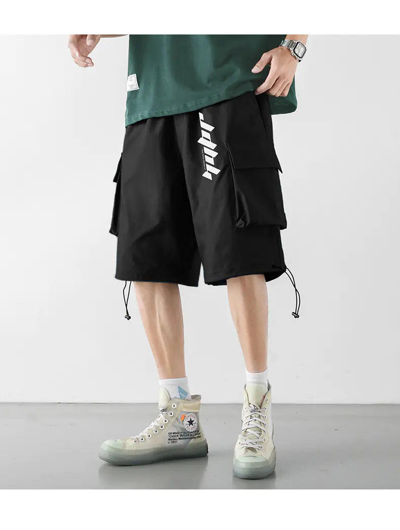 Men's Colorful Printed Loose Workwear Shorts
