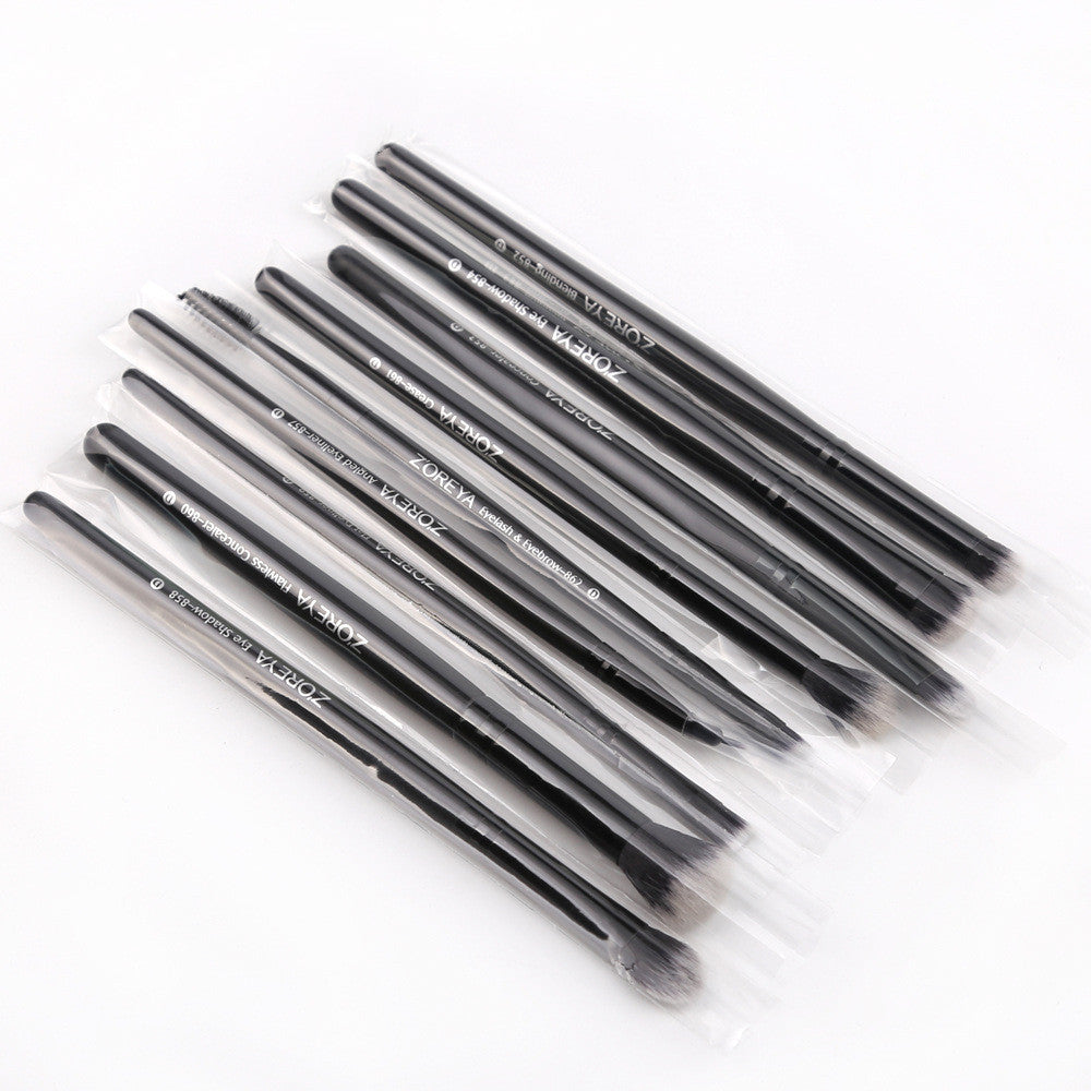 15-Piece Makeup Brush Set Sleek handle set