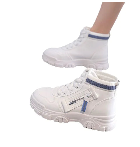 Simple High-Top Women's Leather Fashion Boots