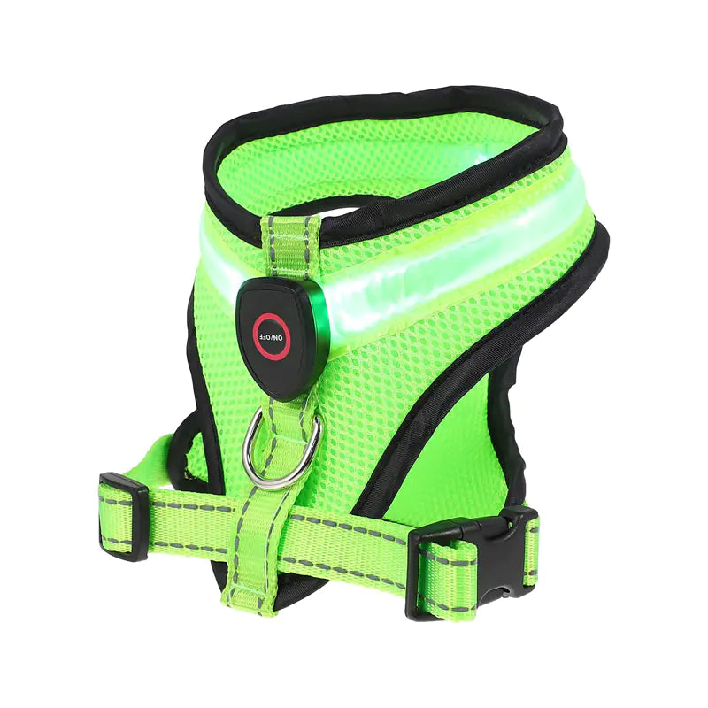 Rechargeable Soft LED Dog Harness for Safety