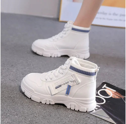 Simple High-Top Women's Leather Fashion Boots
