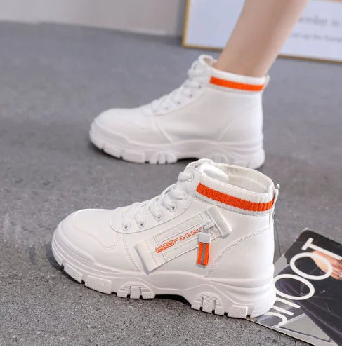 Simple High-Top Women's Leather Fashion Boots