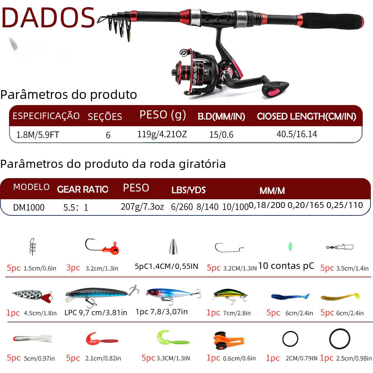 Fishing Rod Set for Surfcasting and Lure Fishing
