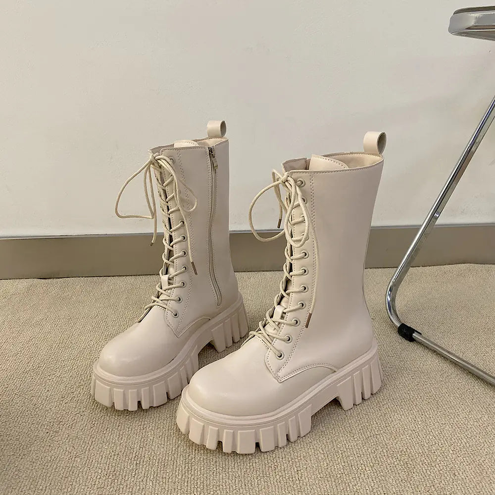 Retro British Style Martin Boots with Niche Design