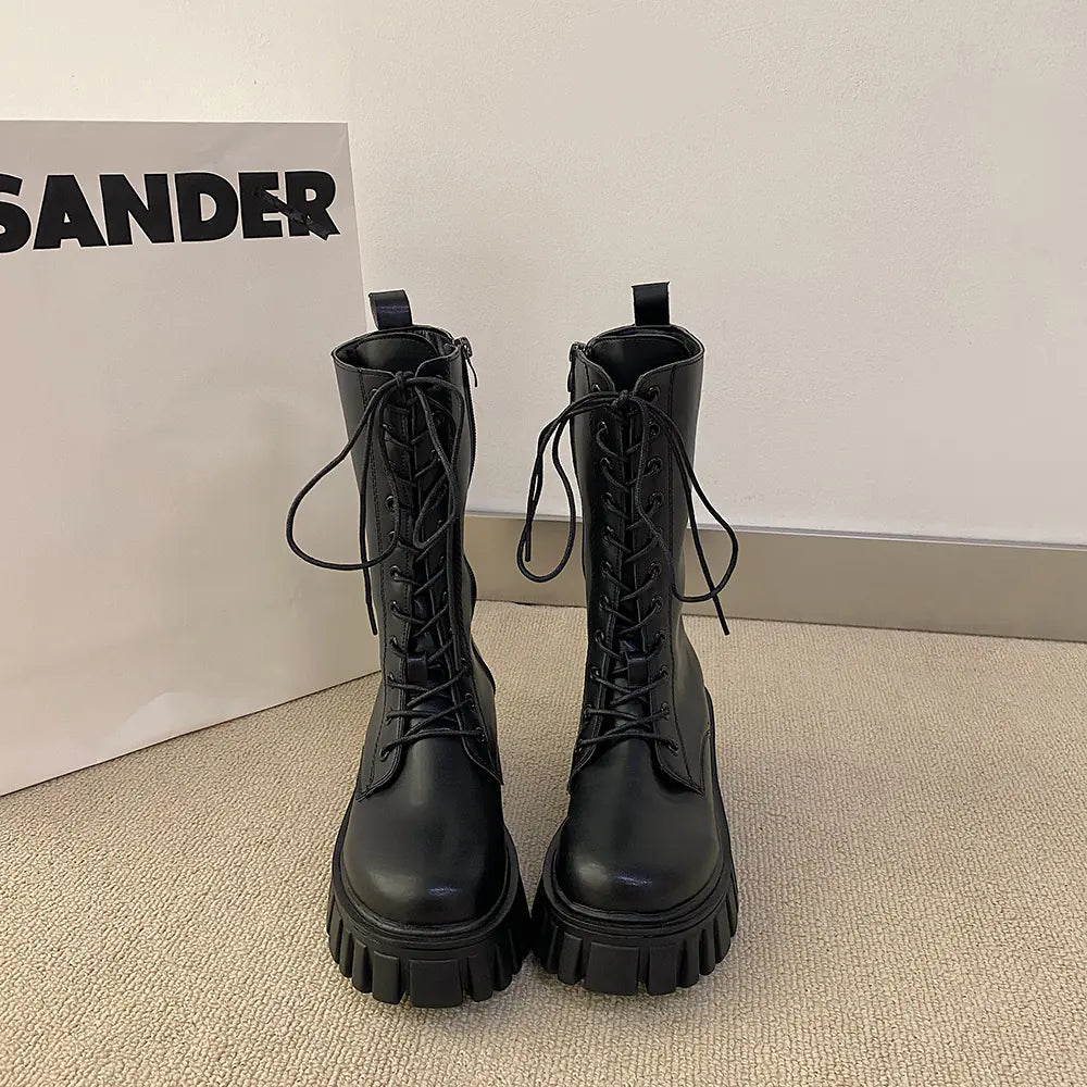 Retro British Style Martin Boots with Niche Design