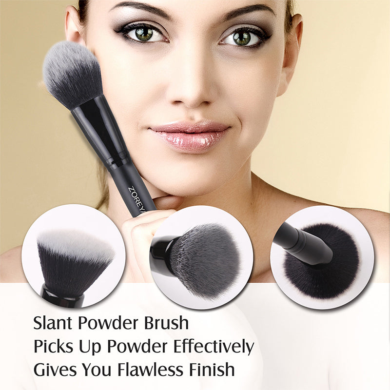 15-Piece Makeup Brush Set Sleek handle set