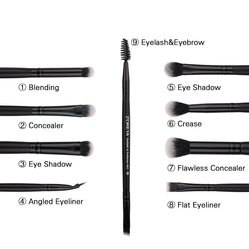 15-Piece Makeup Brush Set Sleek handle set