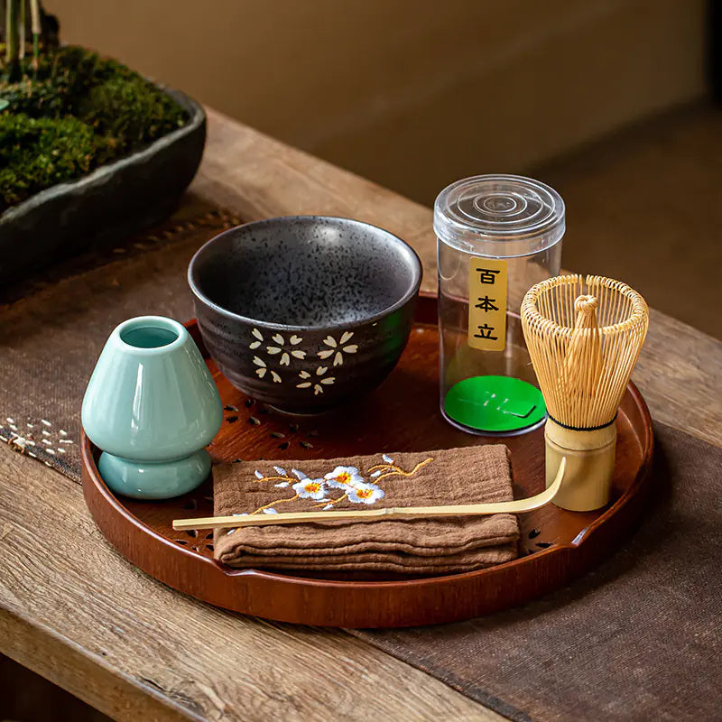Matcha Whisk Set with Stand - Japanese Tea Ceremony Gift