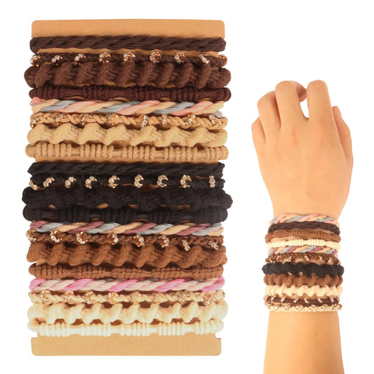 Boho Bracelets Hair Ties for Thick or Thin Hair Hair Ties for Women Cute Hair Ties for Ponytail Holders No Damage Hair Accessories Hair Ties 20PCS