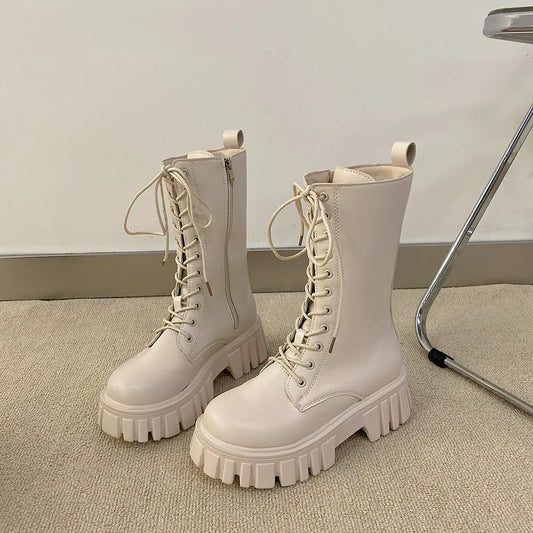Retro British Style Martin Boots with Niche Design