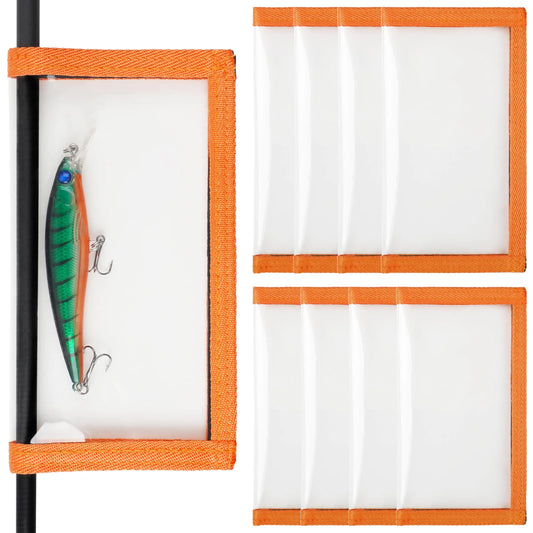 Fishing Lure Wraps Covers4/8 Packs Clear PVC Lure Covers Durable Fishing Bait Cover Easily See Lures Fishing Hook Covers Bait Storage Protector Keep Fishing Safe for Fishing Rod