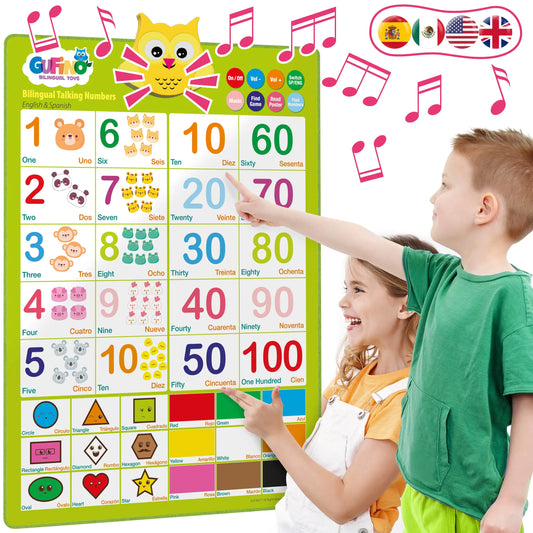 Bilingual Toddler Interactive Toys - English & Spanish ABC Learning for Toddlers. Numbers for Toddlers Colors Songs! Educational Toys for 3 Year Old Kids. Best Learning & Education Toys by GUFINO